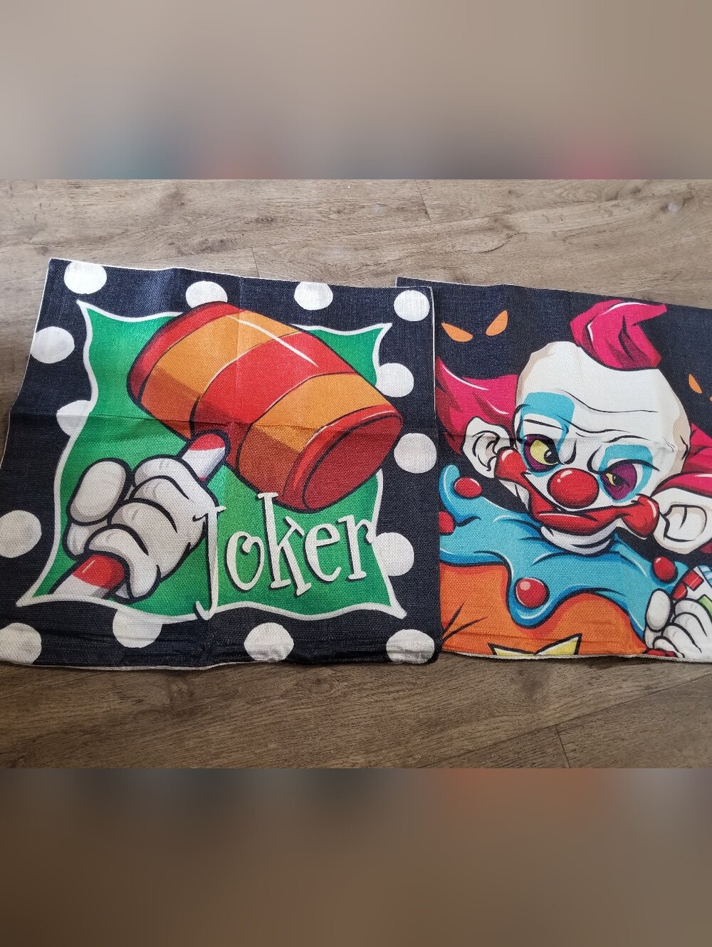 Joker and  Clown Graphic Throw Pillow  covers Multicolor